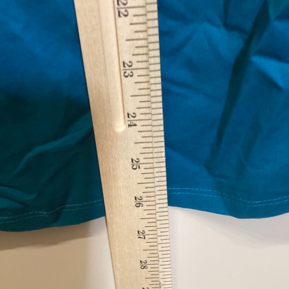 Zac & Rachel Top Womens Large Turquoise Button Front Shirt Stretch Cotton Blend - Picture 3 of 10